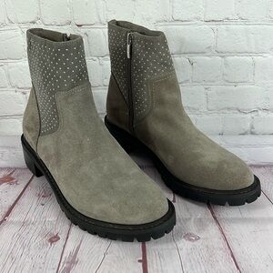 Steven Natural Comfort Latte Suede Studded Bootie Size 8